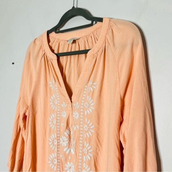Garnet Hill Size XS Embroidered Popover Boho Blouse - Picture 6 of 6